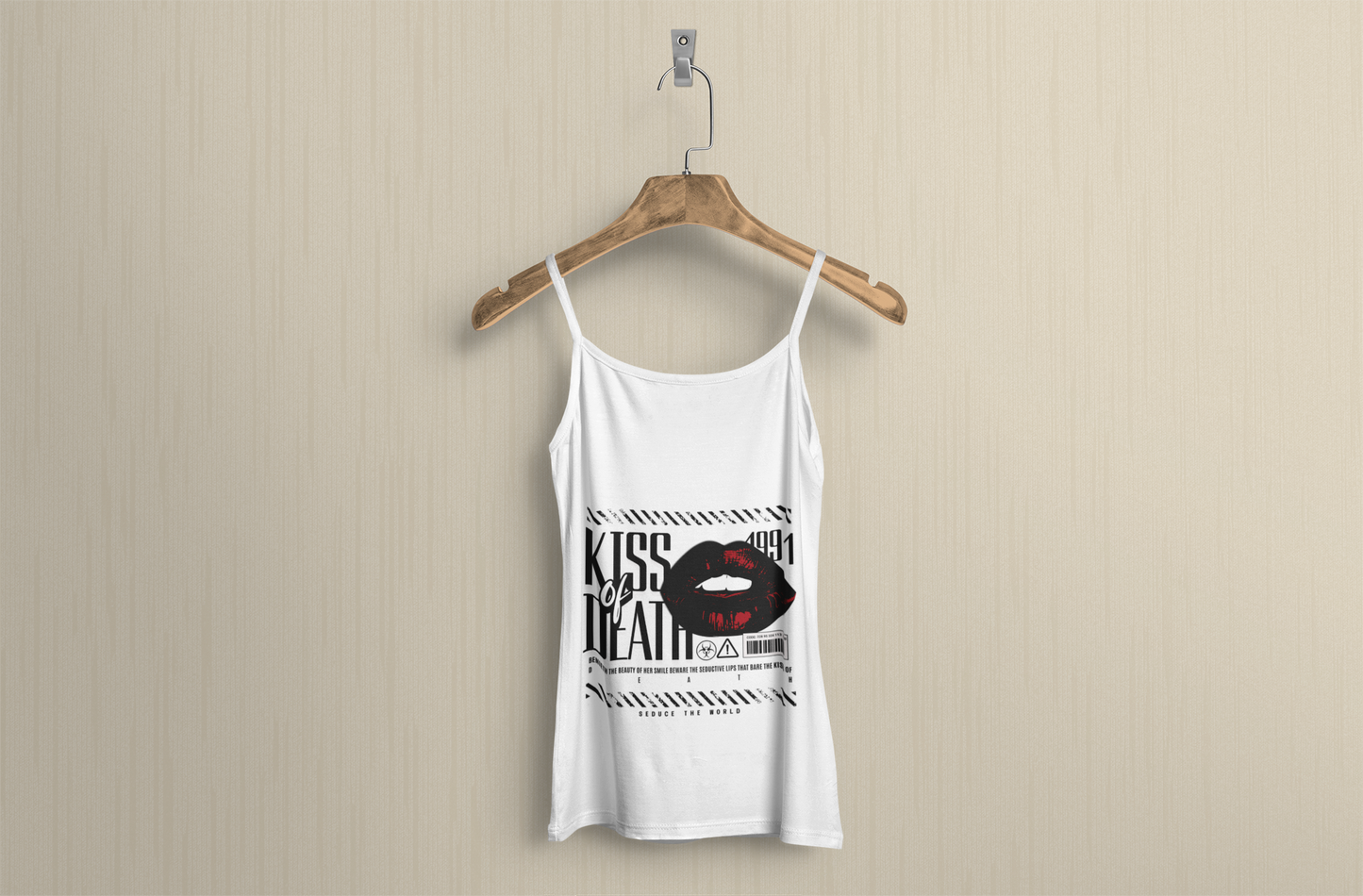 KISS OF DEATH Micro Ribbed Scoop Tank